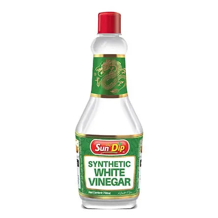 Sun Dip Synthetic White Vinegar 750ml – Versatile, all-purpose vinegar ideal for cooking, pickling, and cleaning, offering a sharp, tangy flavor for everyday use.