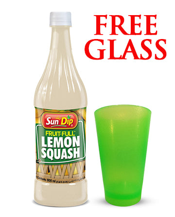 Lemon Squash 800ml with free glass