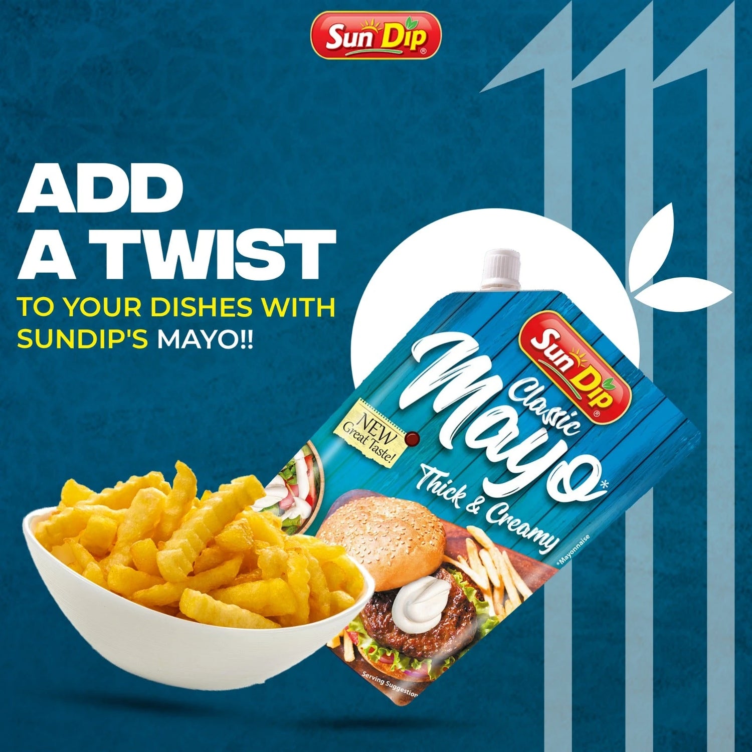 Sun Dip Plain Mayonnaise – Creamy, smooth, and rich, made with high-quality ingredients for a versatile and delicious spread or dip.
