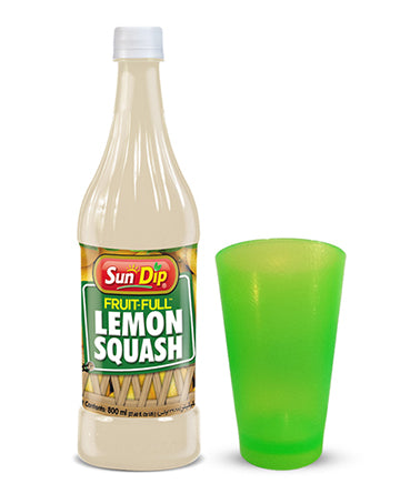 Lemon Squash 800ml with free glass