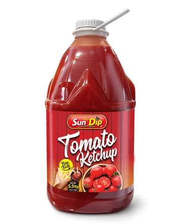 Sun Dip Tomato Ketchup 5.5kg Bulk Bottle Rich Tomato Sauce